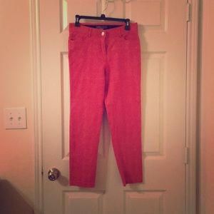 Orange design pants